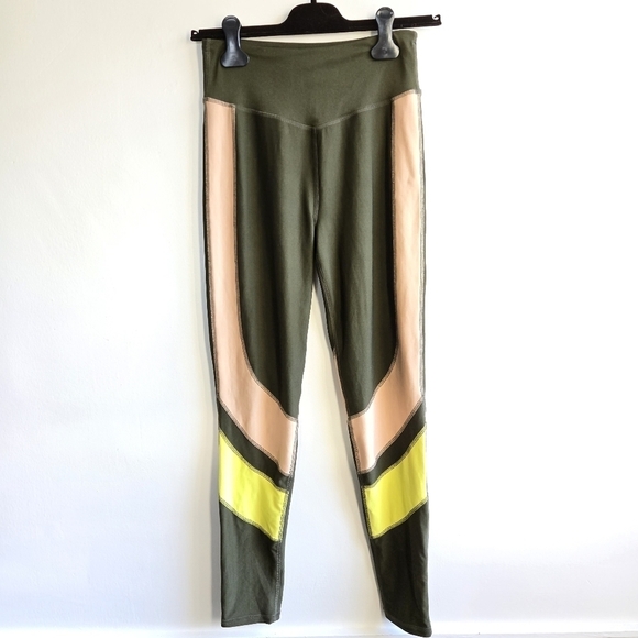 Notes Du Nord Regina High Waist Dark Olive Leggings Small - Picture 6 of 11